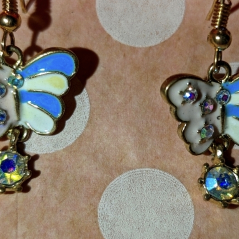 Butterfly dangle earrings